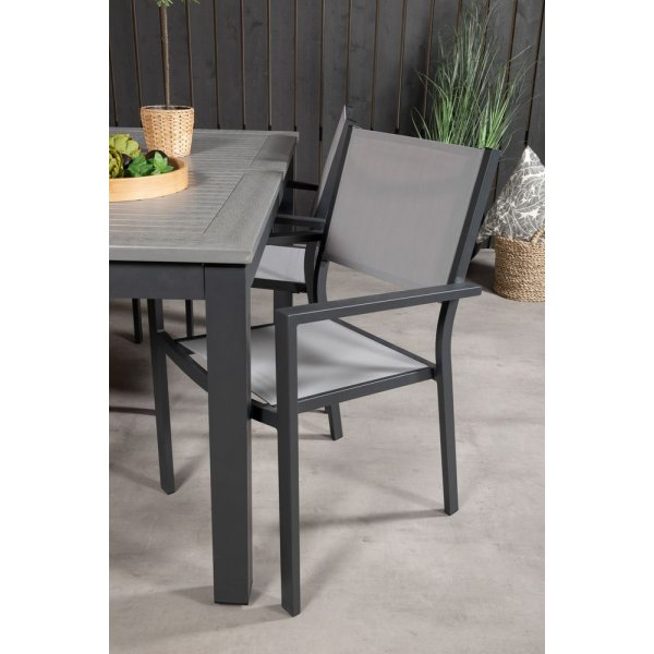 Ekenäs Matgrupp (152x90) - Svart/Grå - 4 Stolar Ekenäs Matgrupp (152x90) - Svart/Grå - 4 Stolar