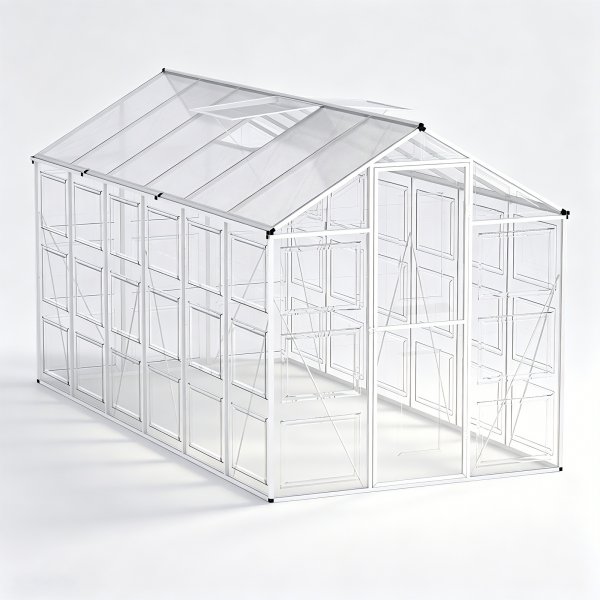 Växthus Harmony 6,6 m² aluminium polykarbonat Gardeney Växthus Harmony 6,6 m² aluminium polykarbonat Gardeney