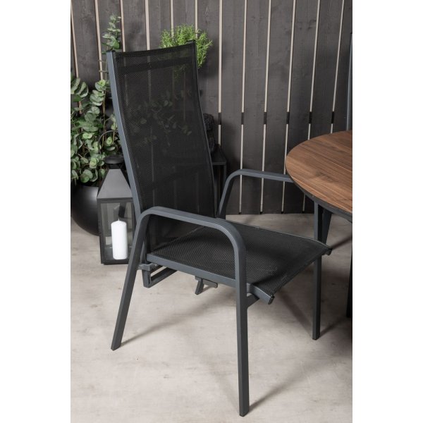 Tottarp Matgrupp (ø140) - Svart/Brun - 4 Stolar Tottarp Matgrupp (ø140) - Svart/Brun - 4 Stolar