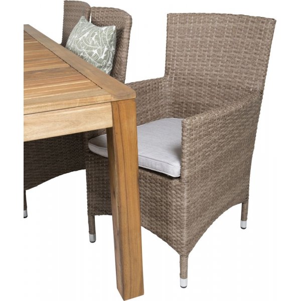 Prssebo Spisegruppe (200x90) - Natur - 6 Stole