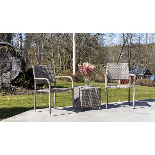 Bobby utembelset med bord (stapelbar) - Gr konstrotting