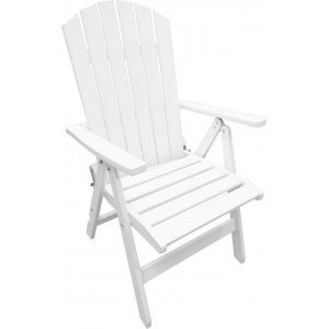 positionsstol kungshamn vit - trädgårdsstol utomhus trä 61x107 cm