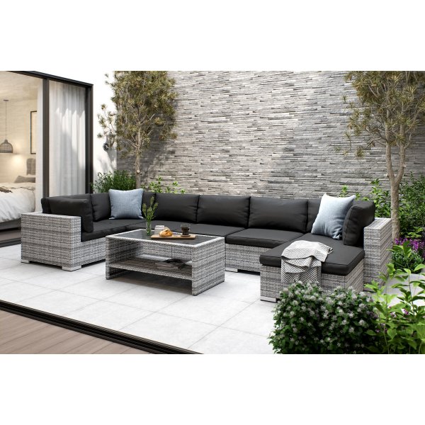 Bahamas Loungegrupp 7-sits Bord m Hylla Bahamas Loungegrupp 7-sits Bord m Hylla