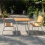 Utegrupp i teak: 2 st soffor med matbord 120x80 cm - Mllan
