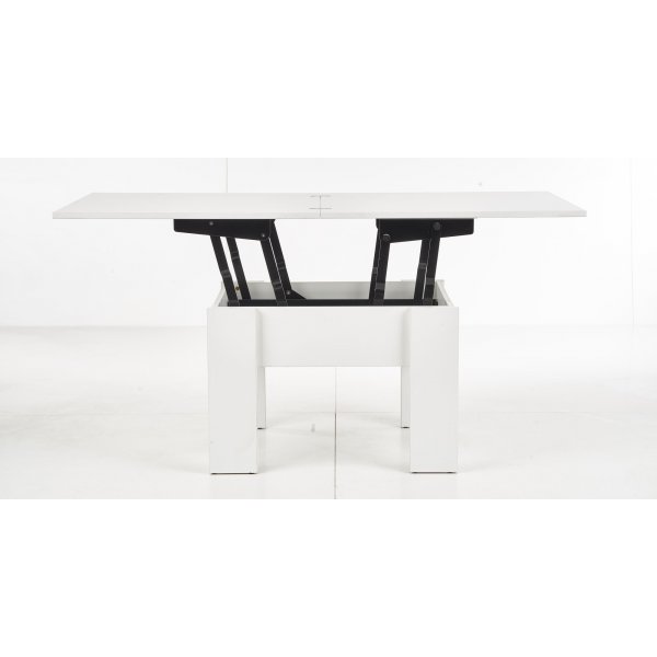 Serafin h�j och s�nkbart soffbord 80-160 x 80 cm - Vit