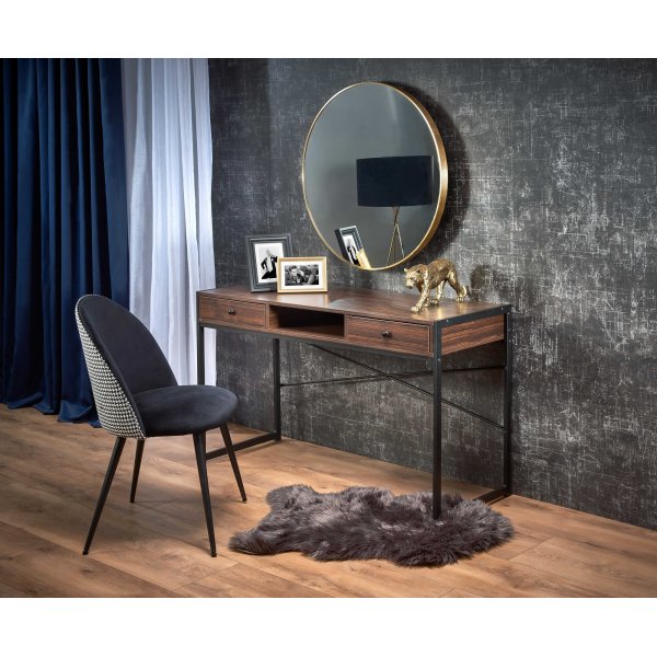 Skrivbord med l�dor valn�t 123 cm bred