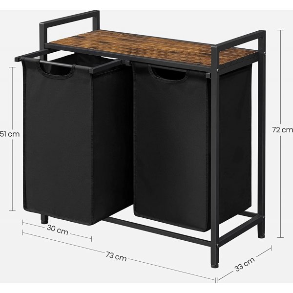 Ambrette Duo tv�ttkorg - Svart/brun