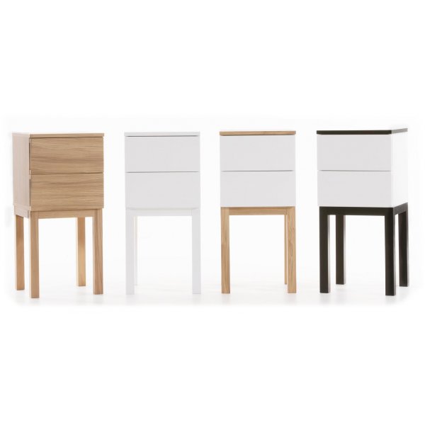 �sterlen s�ngbord med l�dor - Vit