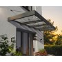 Canopia Sophia Clear XL Entrance baldakin 1,4 x 4 - Mrkegr/klart glas