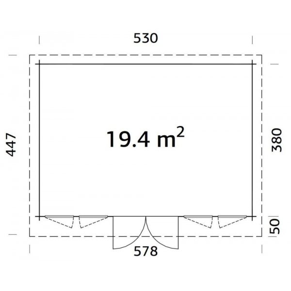 Attefallshus Lisa19,4m