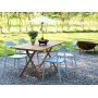 Spisegruppe Salt teak: Klapbord i teak inklusiv 4 Abbe stabelbare stole