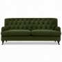 Soffa 215 cm i m�rkgr�n kl�dsel - Howard Barkley