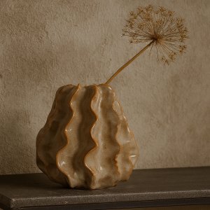 Vas Kaktus H27 cm - Brun