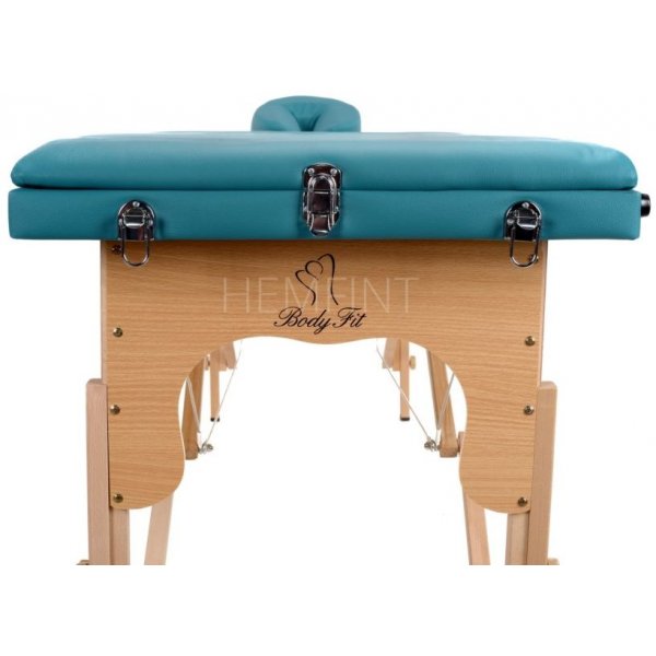 Massagebänk med träben - 3 zoner - Enfärgad Massagebänk med träben - 3 zoner - Enfärgad