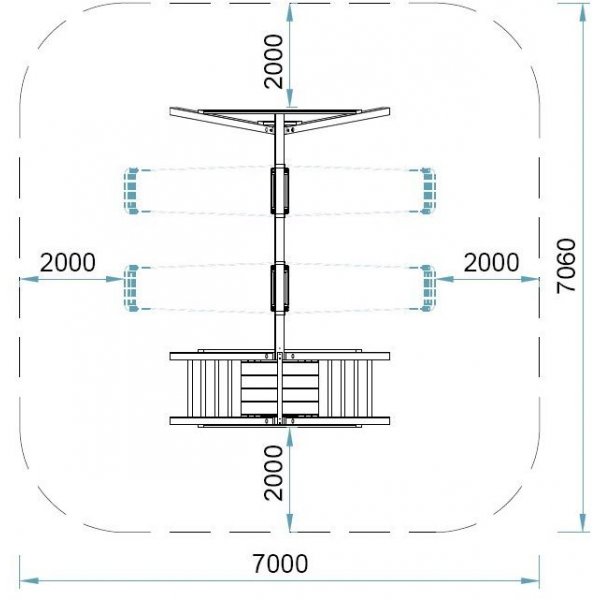 Gungställning Jacob - Brun djupimpregnerad Gungställning Jacob - Brun djupimpregnerad