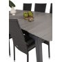 Prssebo Matgrupp (224x100) - Svart/Gr - 6 Stolar
